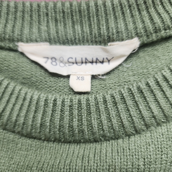 78 & Sunny Sage Green Women's Sweater, Sz. XS - Picture 5 of 6